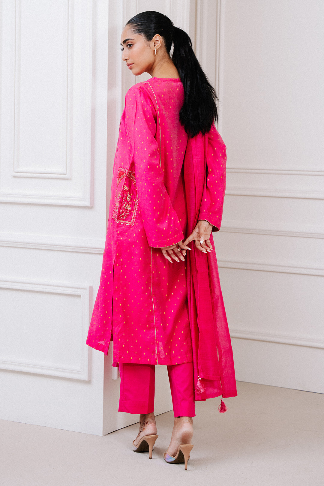 Embroidered Kurta Dupatta Trouser - 1228