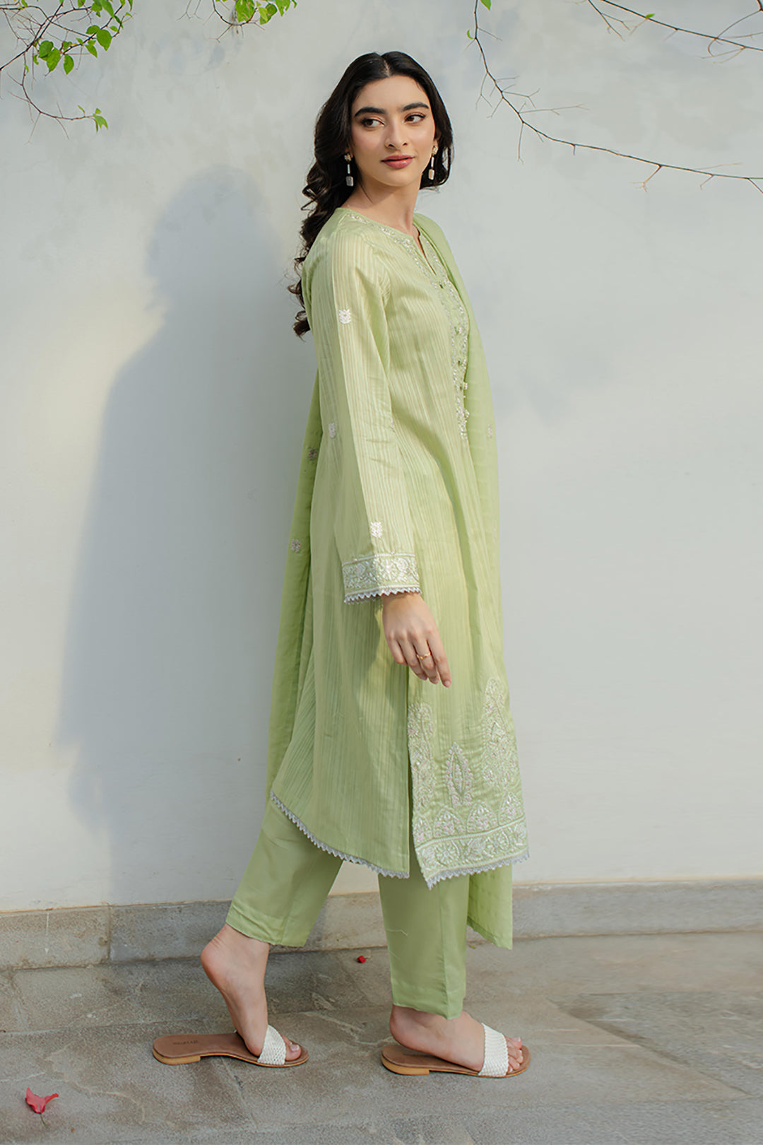 Embroidered Kurta Dupatta Trouser - 1244