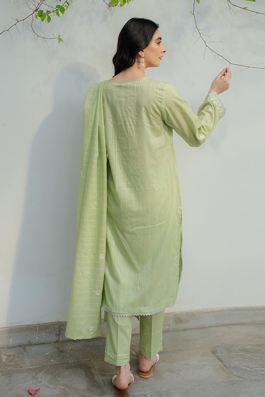 Embroidered Kurta Dupatta Trouser - 1244