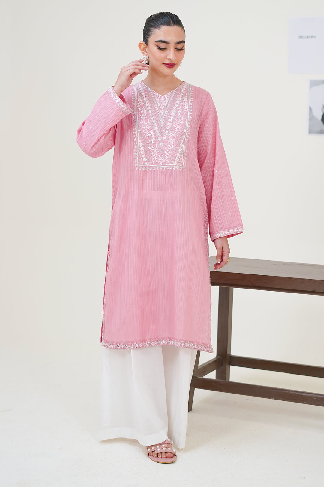 Embroidered Kurta - 1799