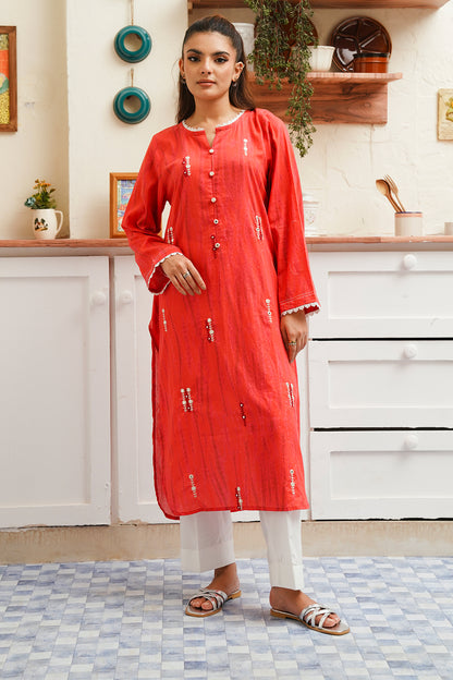 Embroidered Kurta - 1857