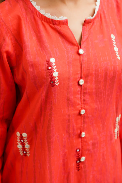 Embroidered Kurta - 1857