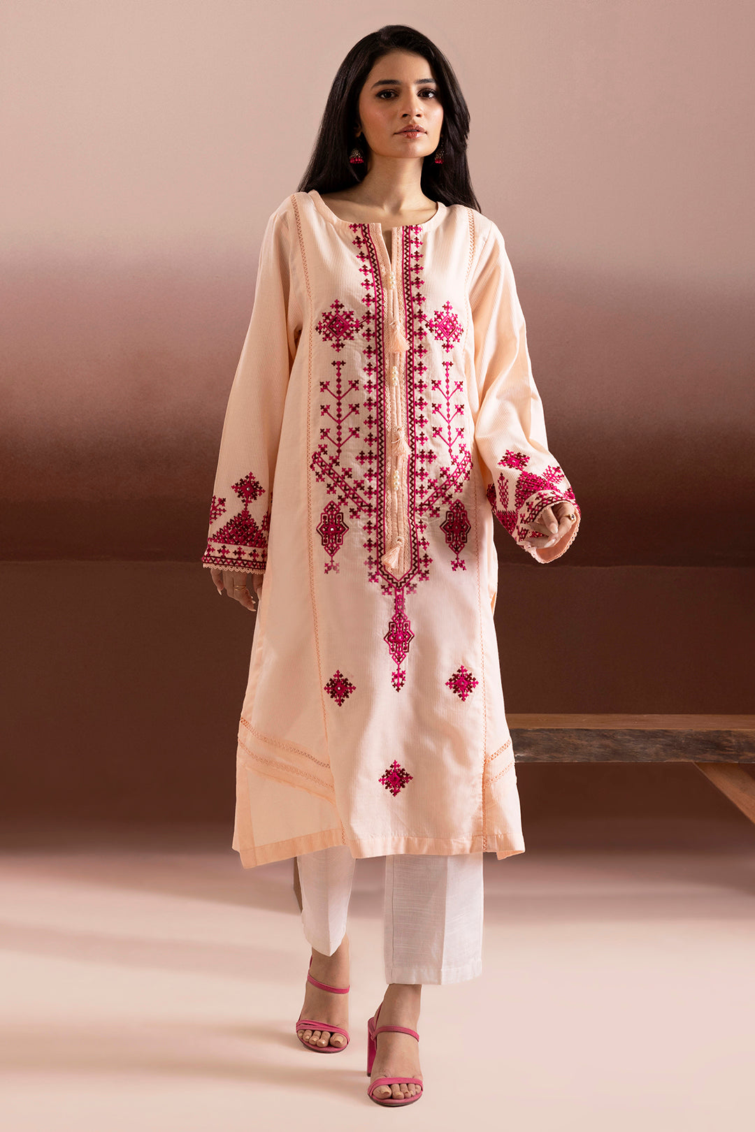 Embroidered Kurta - 1859