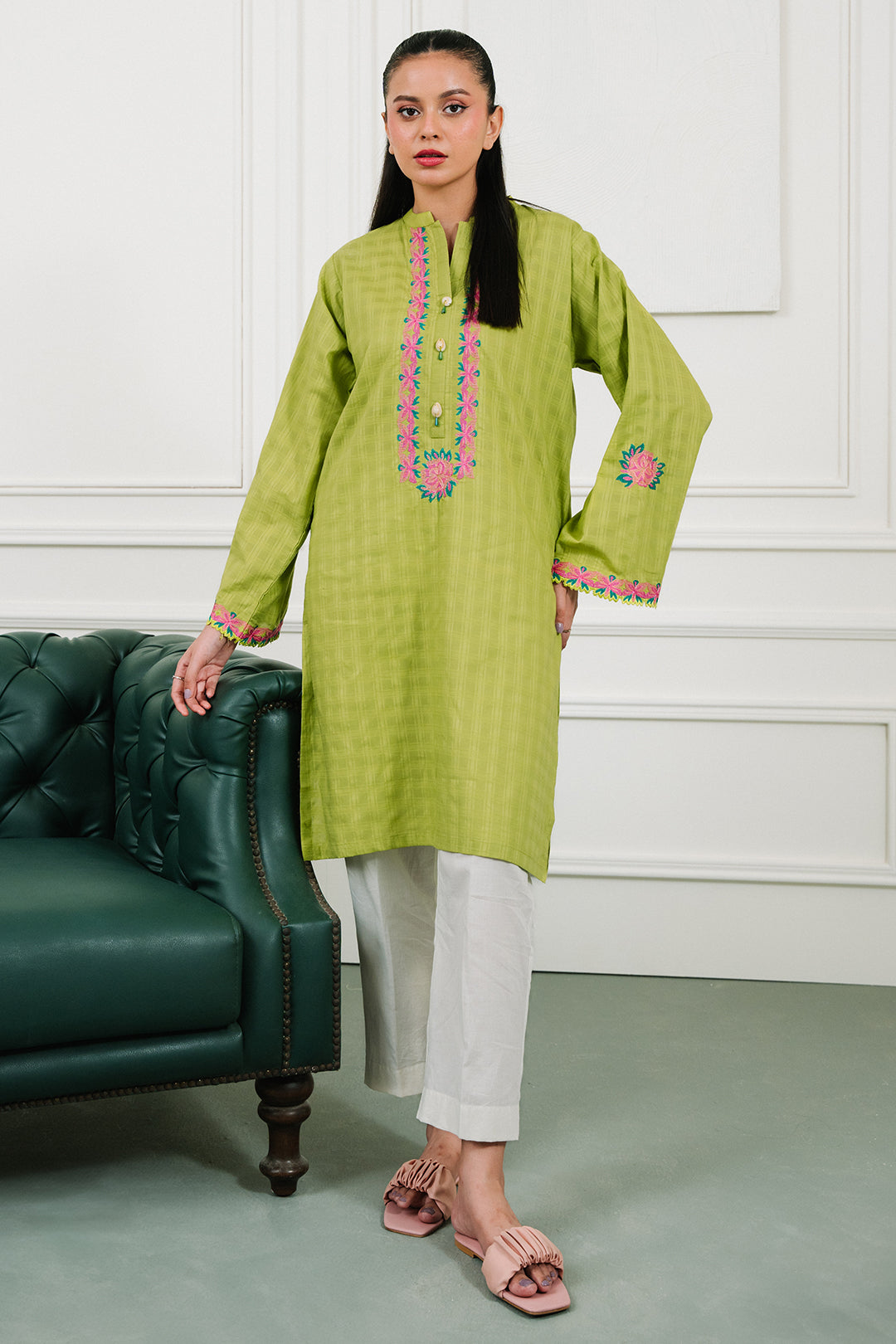 Embroidered  Kurta - 2011