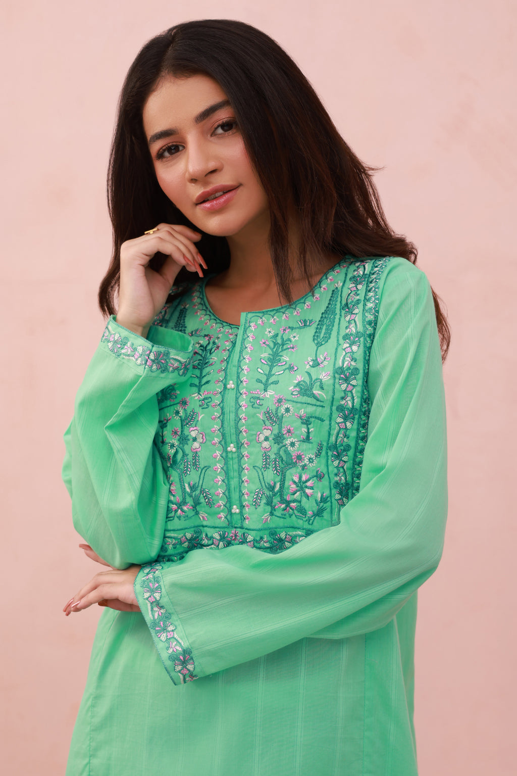 Embroidered Kurta - 2039