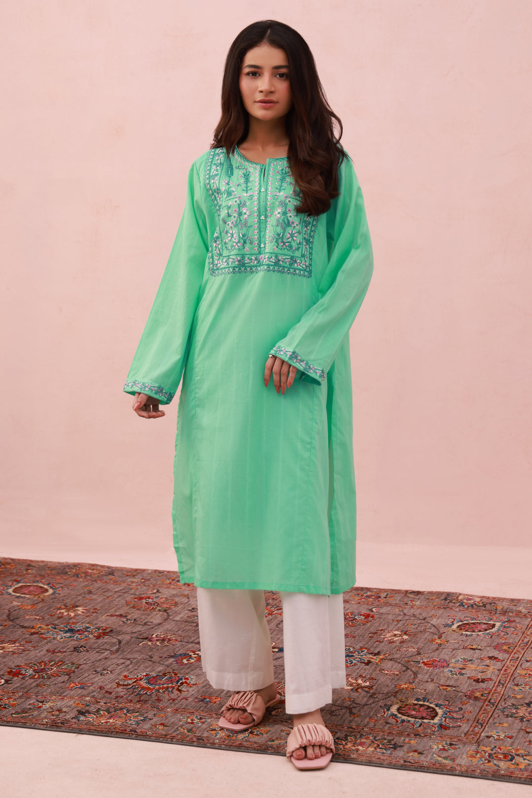 Embroidered Kurta - 2039
