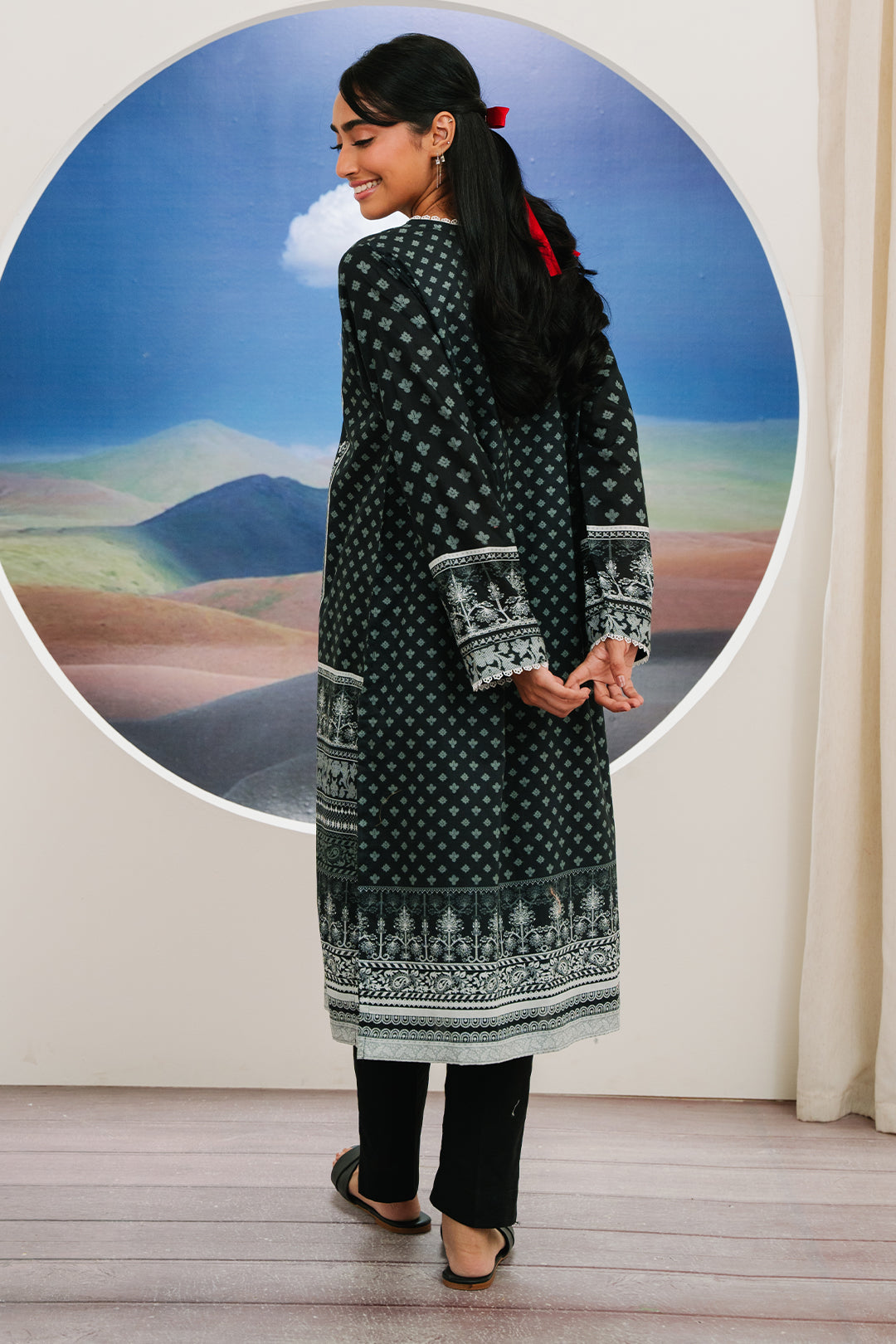 Embroidered Kurta - 2042