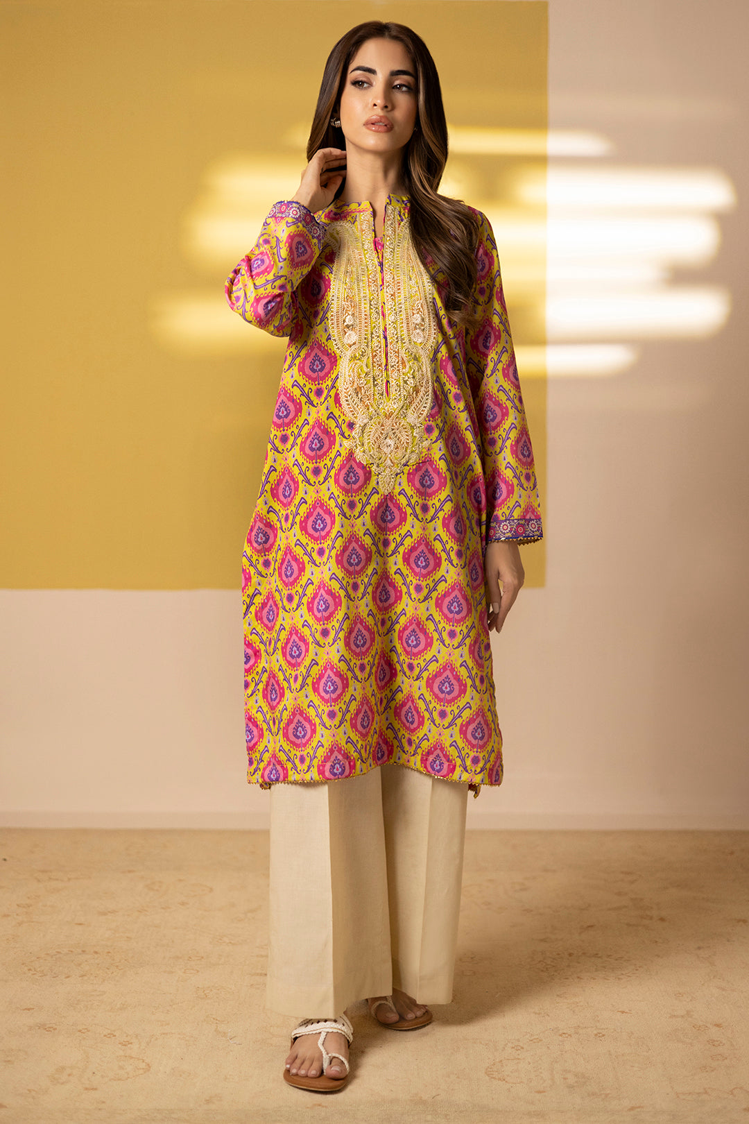 Embroidered Kurta - 2044