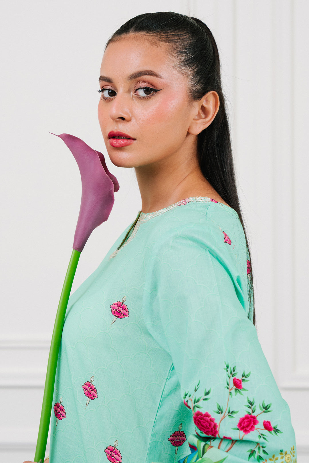 Embroidered  Kurta - 2046