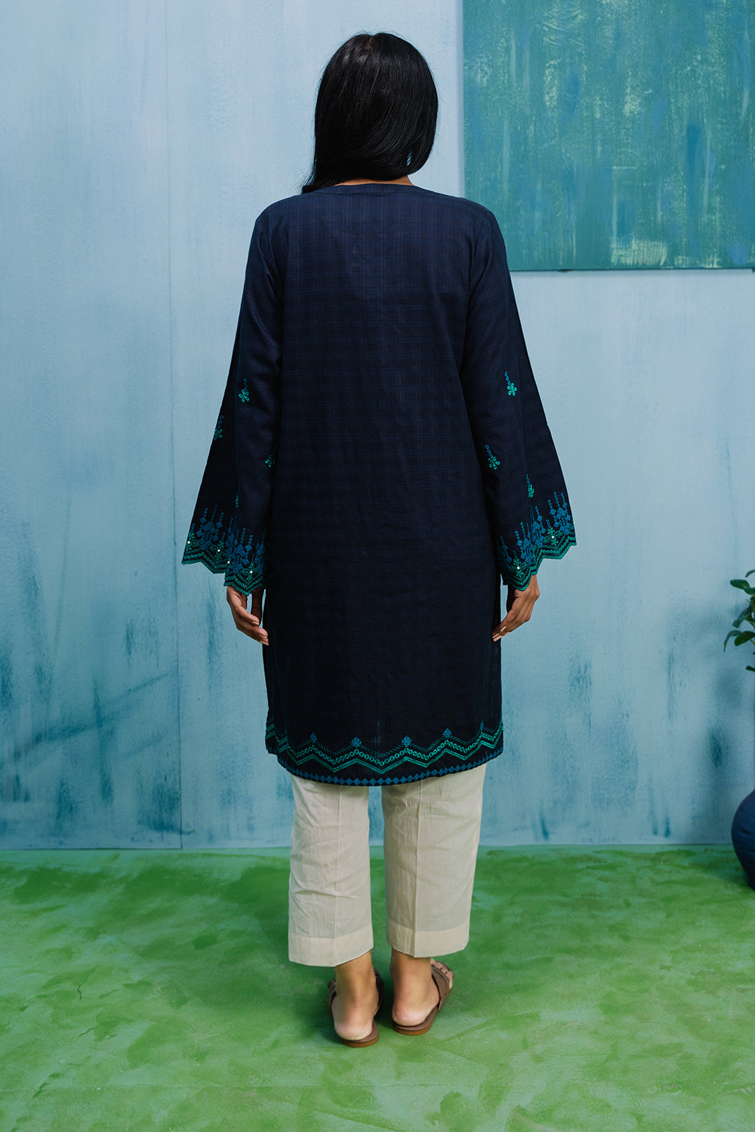 Embroidered Kurta - 2048