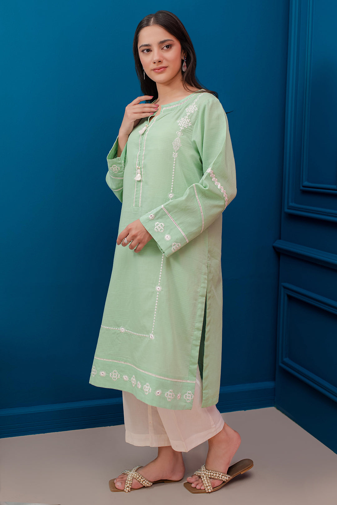 Embroidered Kurta - 2049