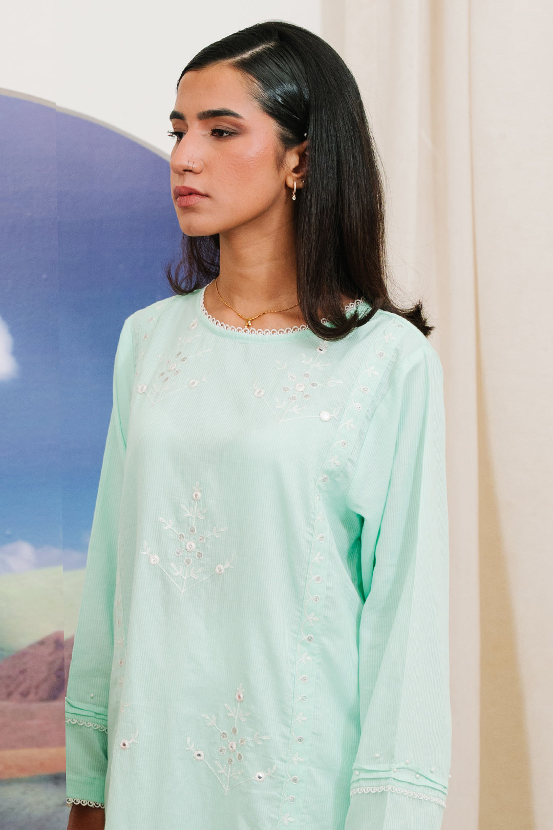 Embroidered Kurta - 2050