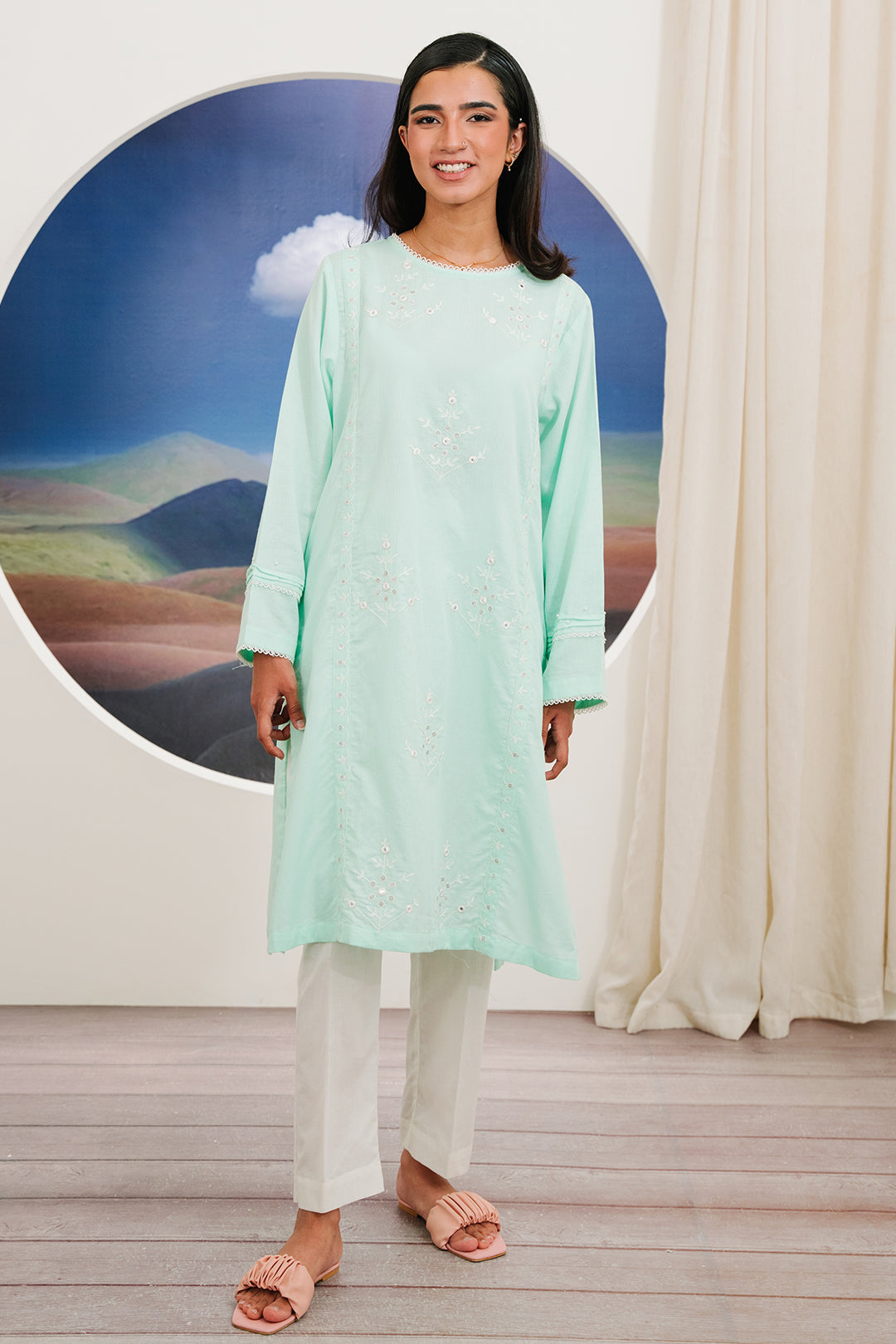 Embroidered Kurta - 2050