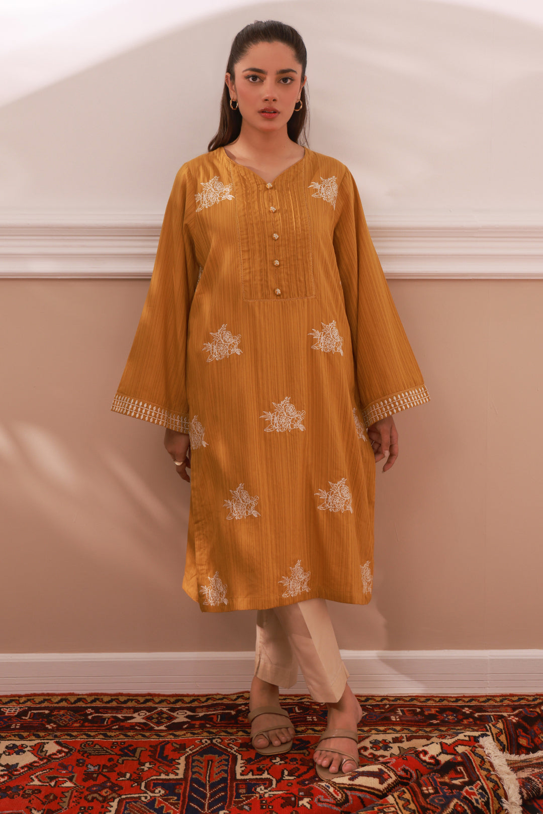 Embroidered Kurta - 2051