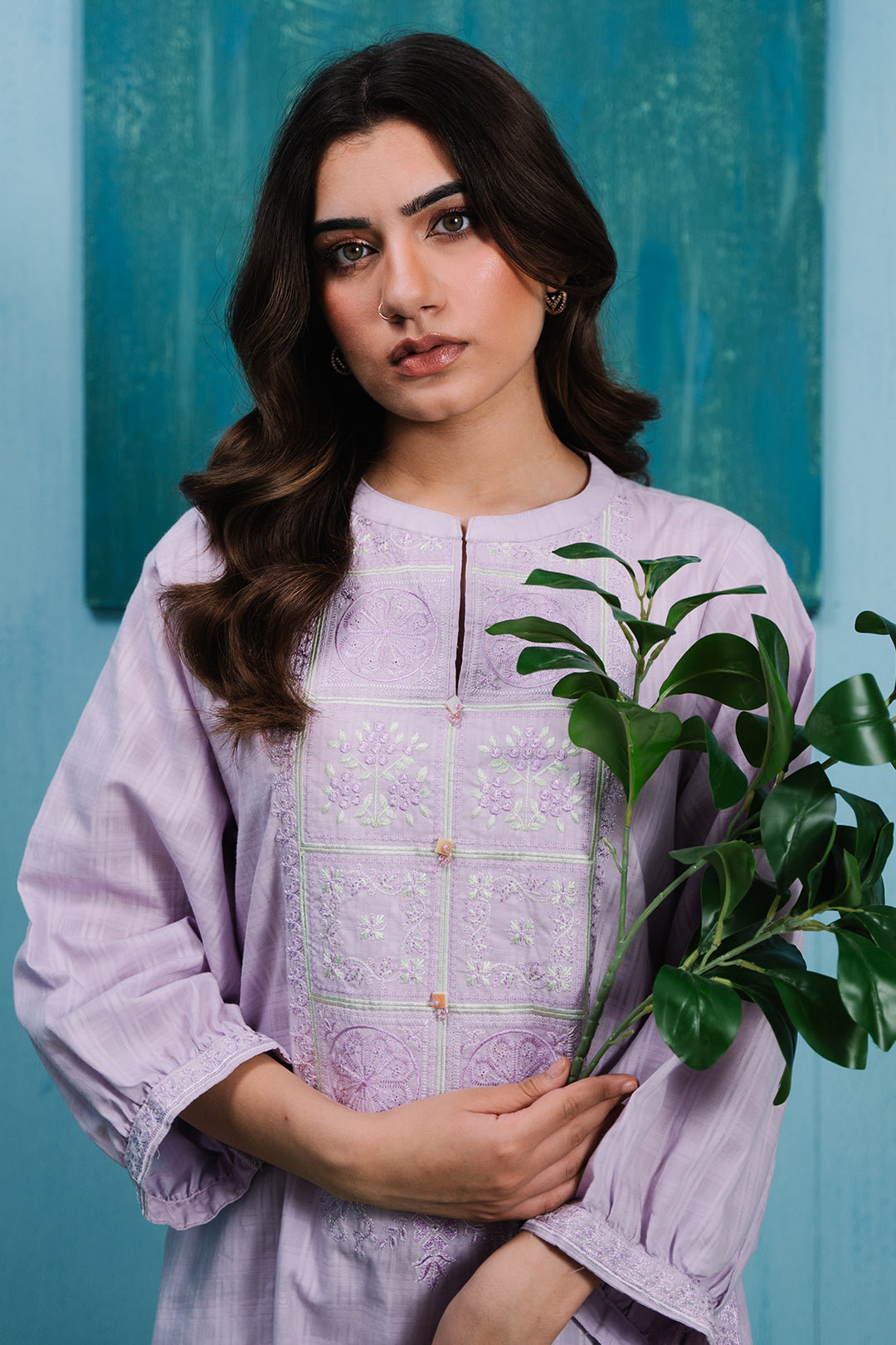 Embroidered Kurta - 2052