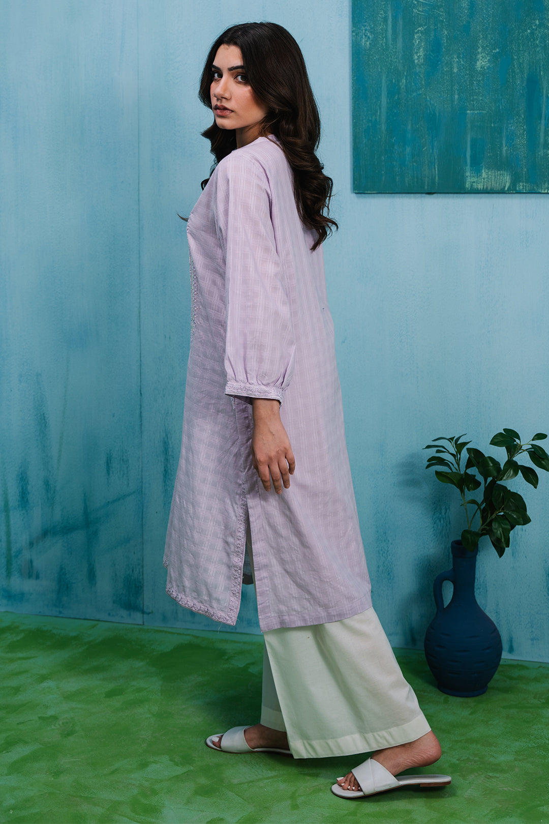 Embroidered Kurta - 2052