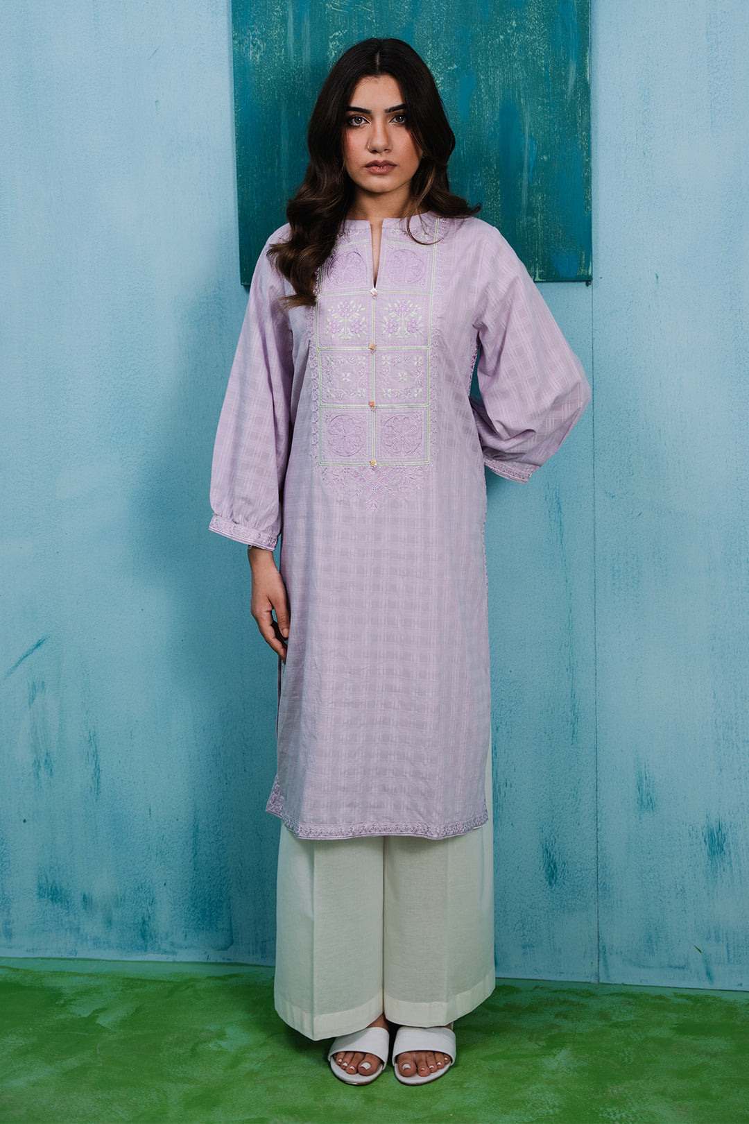 Embroidered Kurta - 2052