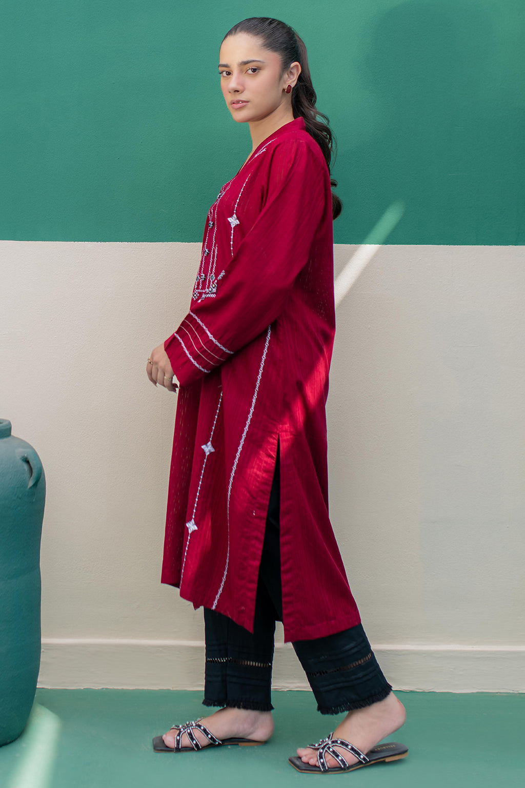 Embroidered Kurta - 2141