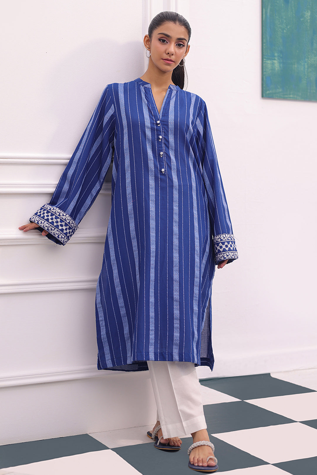 Embroidered Kurta - 2142