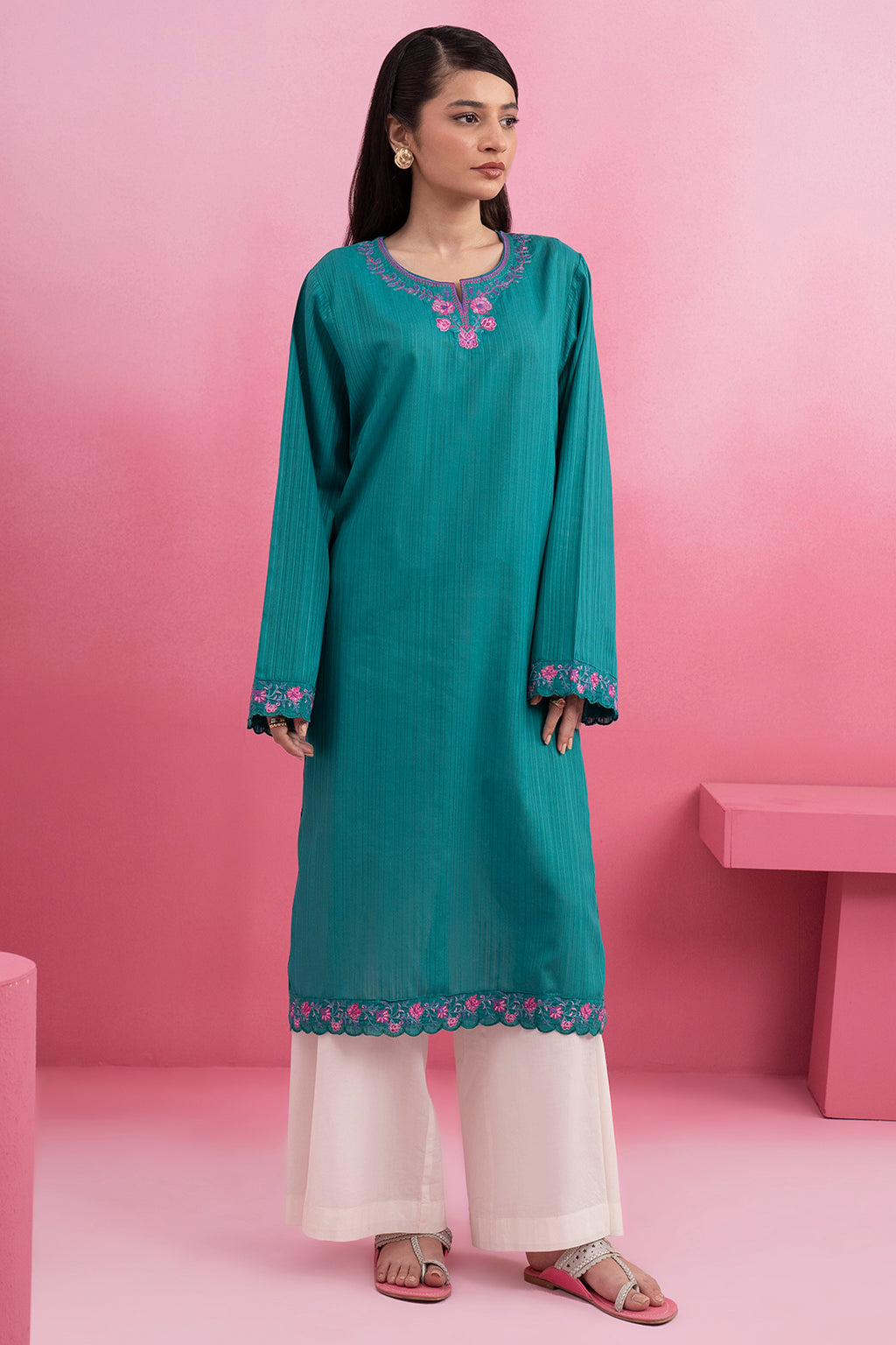 Embroidered Kurta - 2143