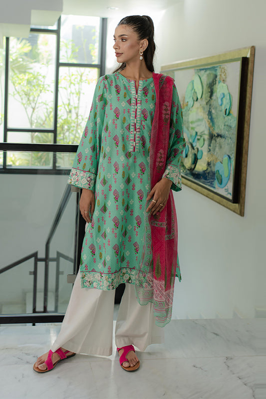 Embroidered Kurta Dupatta - 1704