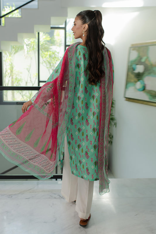 Embroidered Kurta Dupatta - 1704