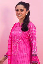 Embroidered Kurta Dupatta - 1707
