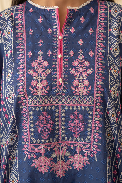 Embroidered Kurta Dupatta - 1708