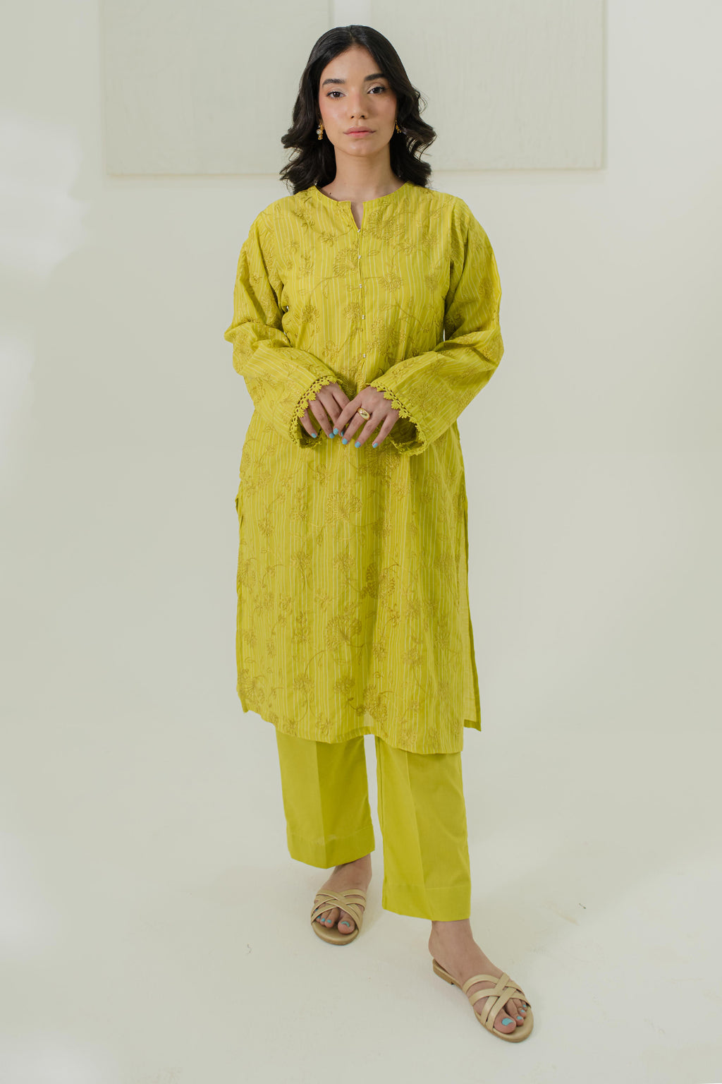Embroidered Kurta Trouser - 1735