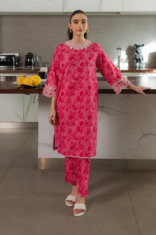 Embroidered  Kurta Trouser - 1739