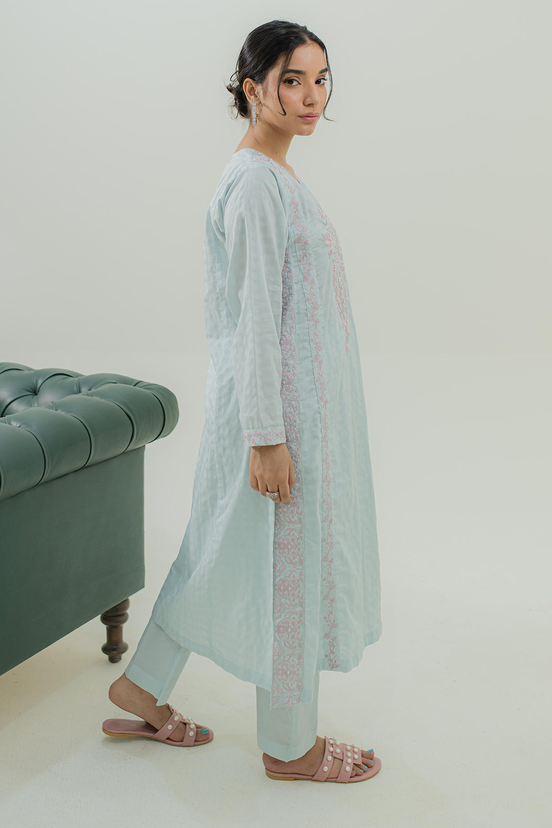 Embroidered Kurta Trouser - 1766