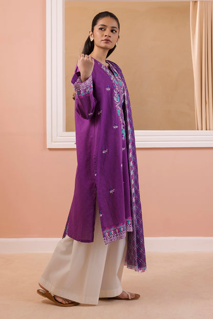 Embroidered Kurta Dupatta - 1896