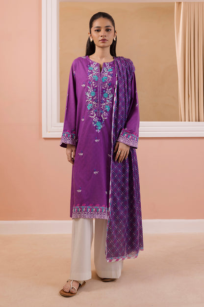Embroidered Kurta Dupatta - 1896