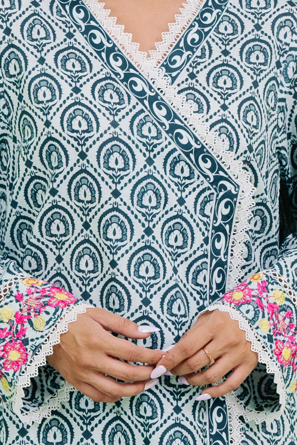 Embroidered  Kurta Dupatta - 1897