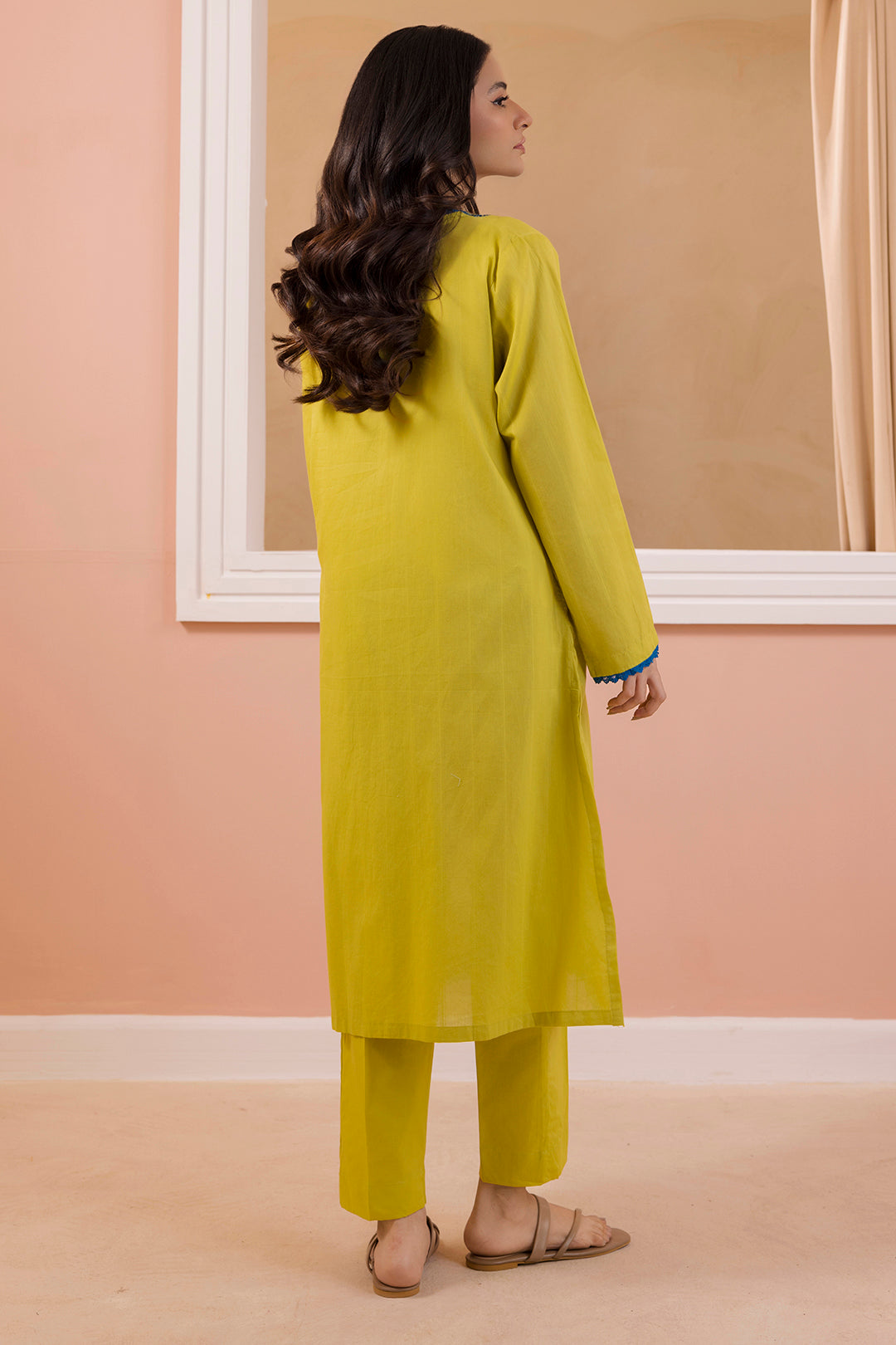 Embroidered Kurta Trouser - 1911