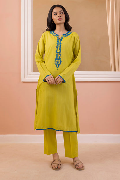 Embroidered Kurta Trouser - 1911