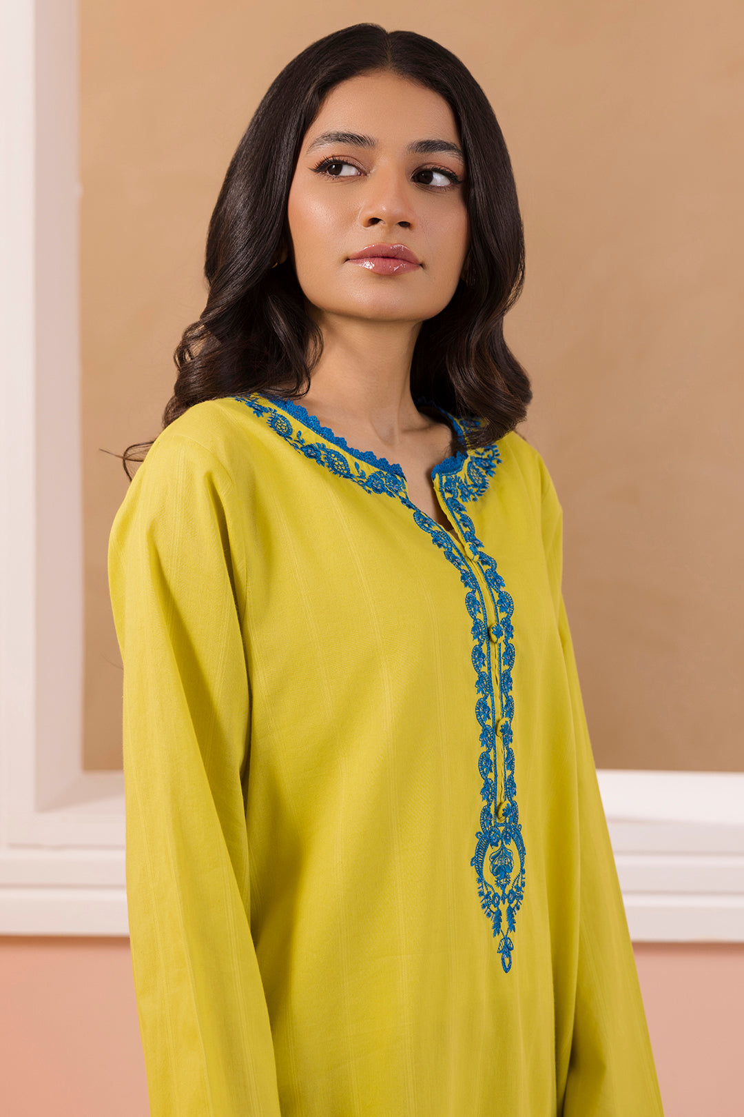 Embroidered Kurta Trouser - 1911