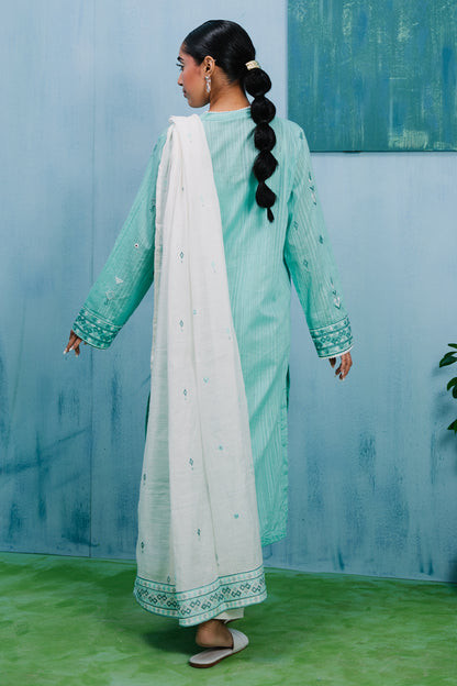 Embroidered Kurta Dupatta - 1973