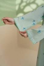Embroidered Kurta Trouser - 1974