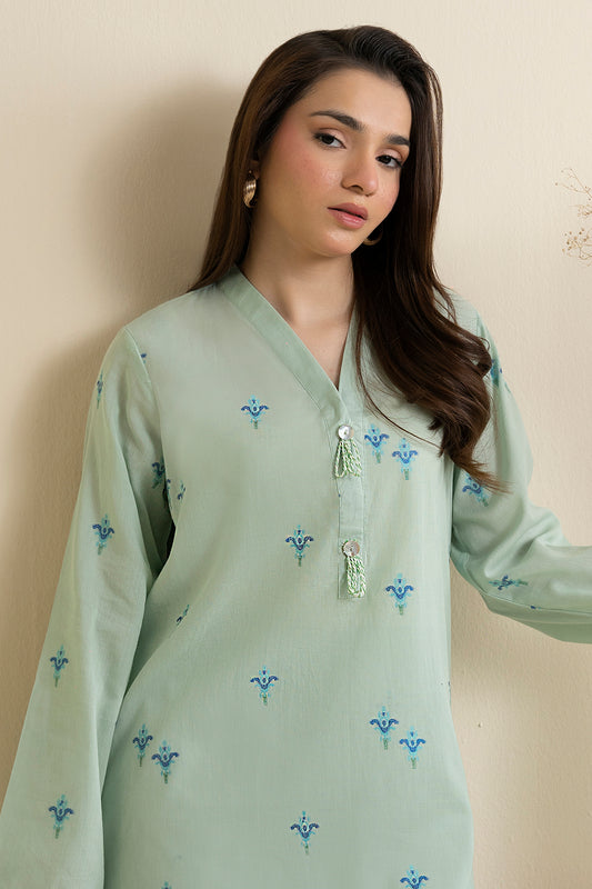 Embroidered Kurta Trouser - 1974