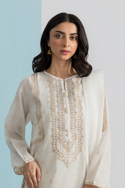 Embroidered Kurta Dupatta - 1977
