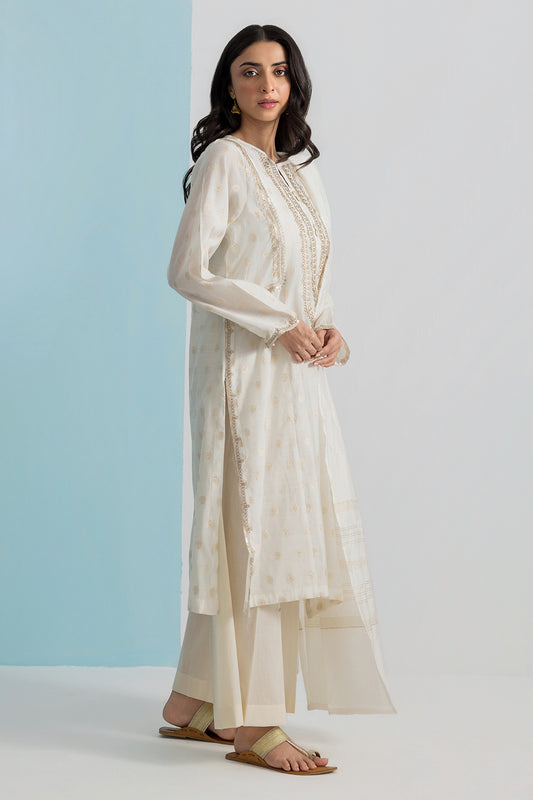 Embroidered Kurta Dupatta - 1977