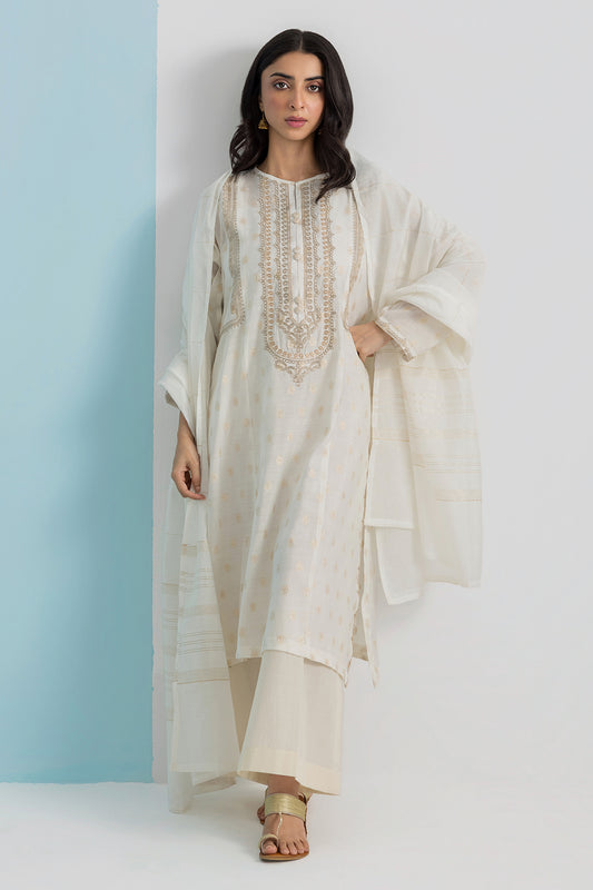 Embroidered Kurta Dupatta - 1977
