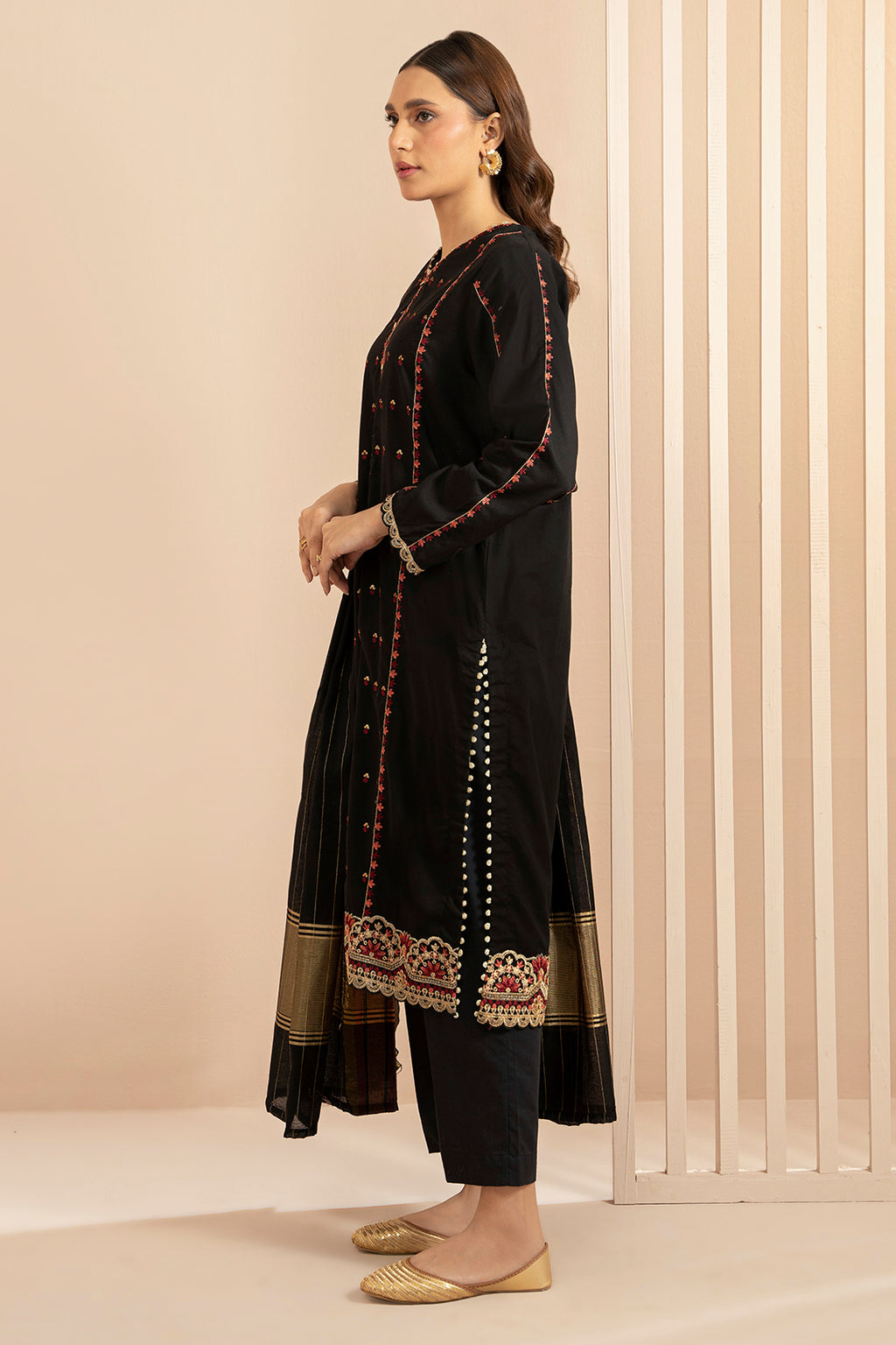 Embroidered Kurta Dupatta - 1985