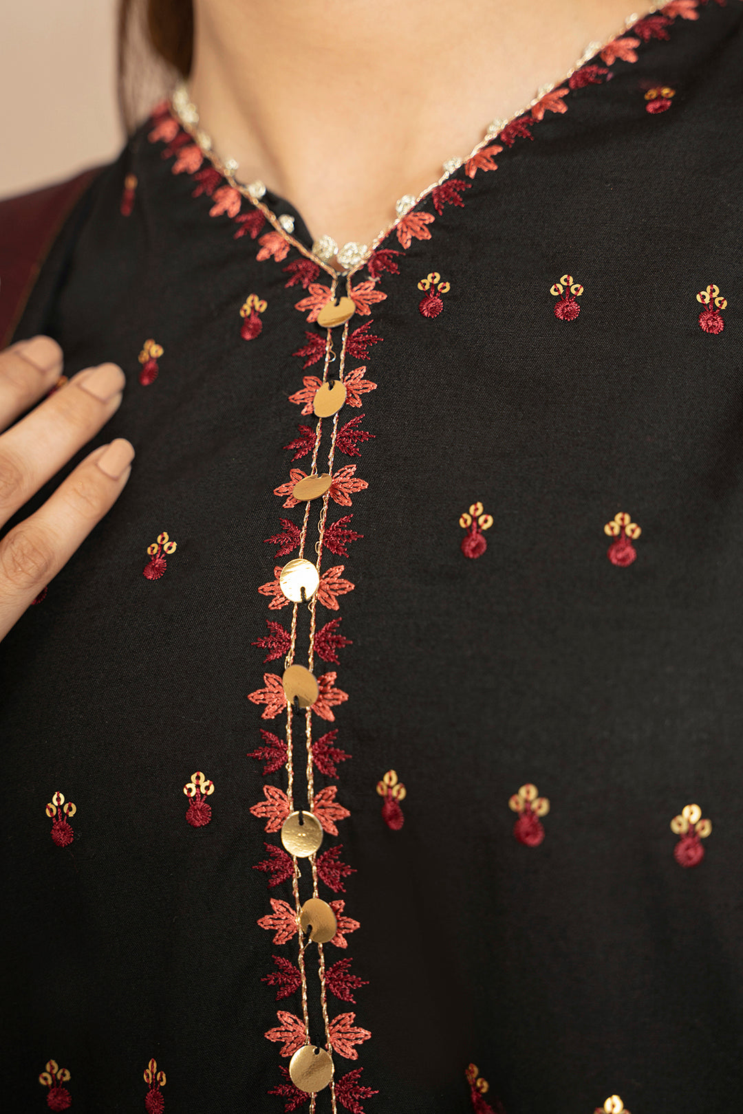 Embroidered Kurta Dupatta - 1985