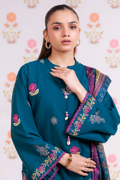 Embroidered Kurta Dupatta - 1986