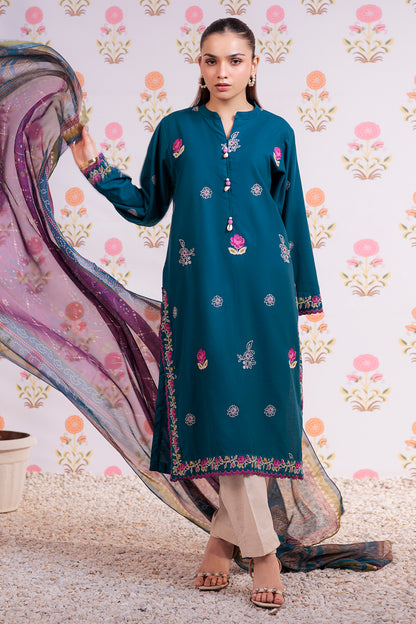 Embroidered Kurta Dupatta - 1986
