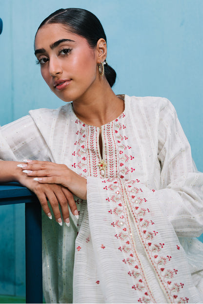 Embroidered Kurta Dupatta - 1987