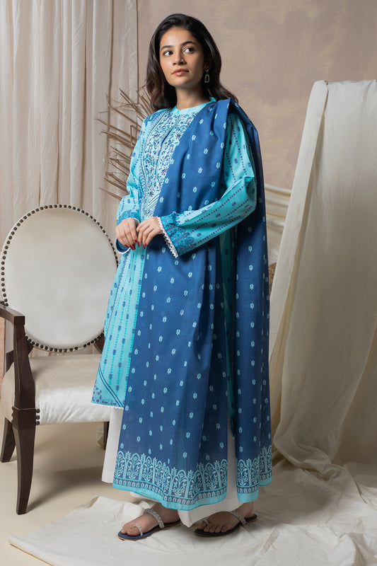 Embroidered Kurta Dupatta - 2070