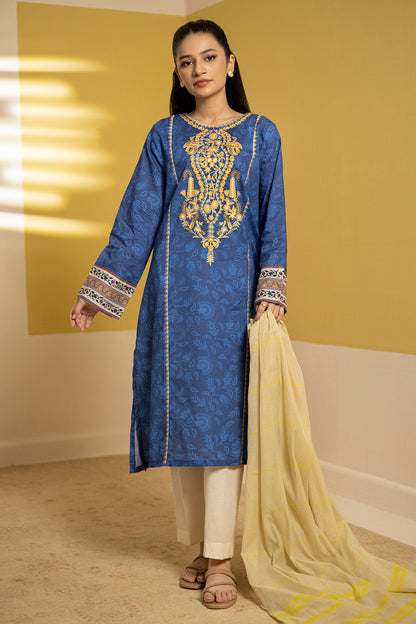 Embroidered Kurta Dupatta - 2073